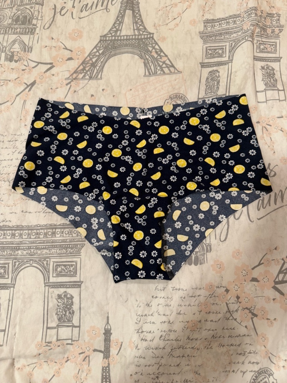 Victoria Secret Lemon Floral Cheeky Panty size L